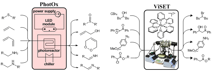 Two examples of reaction modules which have been developed.