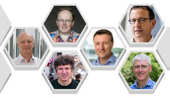 Hans-Jürgen Butt (MPI für Polymerforschung), Pavel Tomancak (MPI für molekulare Zellbiologie und Genetik), Bernd Winter (Fritz-Haber-Institut), Patrick Cramer (MPI für biophysikalische Chemie), Markus Antonietti (MPI für Kolloid- und Grenzflächenforschung) und Rüdiger Klein (MPI für Neurobiologie) freuen sich jeweils über einen Advanced Grant des ERC.